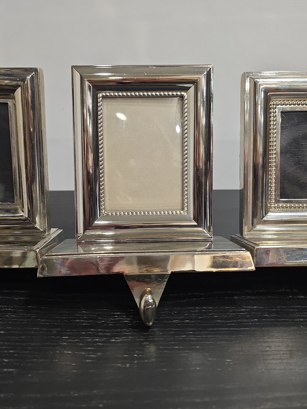 Polished Silver Beaded Photo Frame - Classic Home Accent